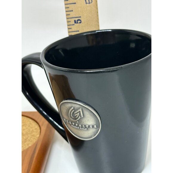 P.H. Glatfelter Co. 1864 Black Mug & Wooden Coaster Set Quality Papers 4"x4.5" - Picture 5 of 10